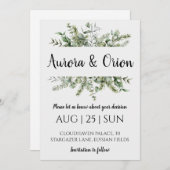 Winterferien Hochzeit speichern Sie das Datum Einl Einladung (Vorne/Hinten)