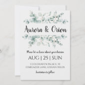 Winterferien Hochzeit speichern Sie das Datum Einl Einladung (Vorderseite)