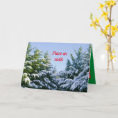 Winterferien, hübsche Winterlandschaft, Weihnachte Karte (Gelbe Blume)