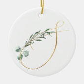 Winterferien-Initialen Keramik Ornament (Vorne)