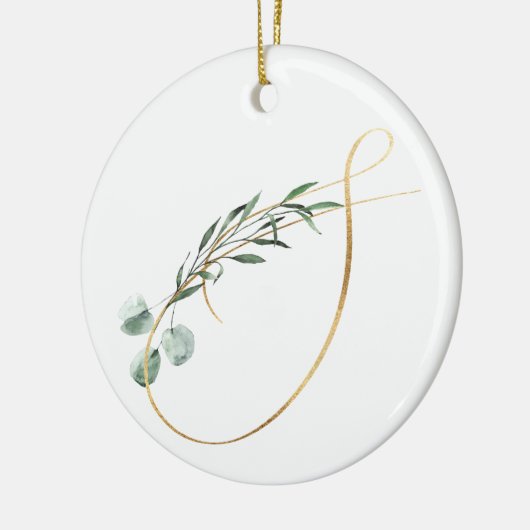 Winterferien-Initialen Keramik Ornament (Links)