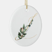 Winterferien-Initialen Keramik Ornament (Rechts)