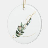 Winterferien-Initialen Keramik Ornament (Links)
