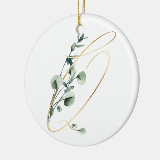 Winterferien-Initialen Keramik Ornament (Links)