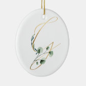 Winterferien-Initialen Keramik Ornament (Rechts)