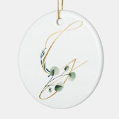 Winterferien-Initialen Keramik Ornament (Links)