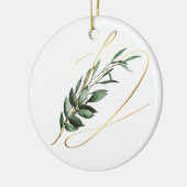 Winterferien-Initialen Keramik Ornament (Links)