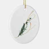 Winterferien-Initialen Keramik Ornament (Rechts)