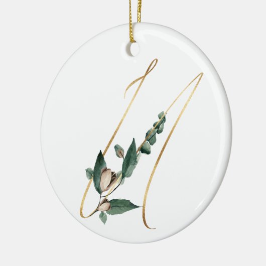 Winterferien-Initialen Keramik Ornament (Links)