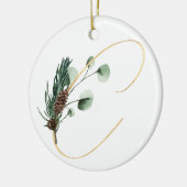 Winterferien-Initialen Keramik Ornament (Links)