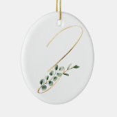 Winterferien-Initialen Keramik Ornament (Rechts)