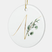 Winterferien-Initialen Keramik Ornament (Links)