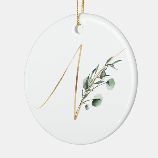 Winterferien-Initialen Keramik Ornament (Links)