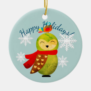 Winterferien Keramik Ornament