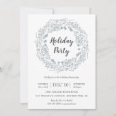 Winterferien-Party mit weißen Bergen Einladung (Vorderseite)