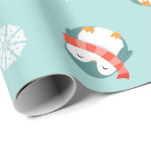 Winterferien-Pinguine | Weihnachten Geschenkpapier (Rolleneckpunkt)