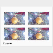 Winterferien Rechteckiger Aufkleber (Blatt)