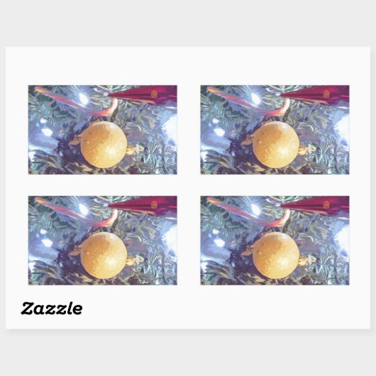 Winterferien Rechteckiger Aufkleber (Blatt)