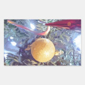 Winterferien Rechteckiger Aufkleber (Vorderseite)