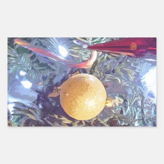 Winterferien Rechteckiger Aufkleber (Vorderseite)