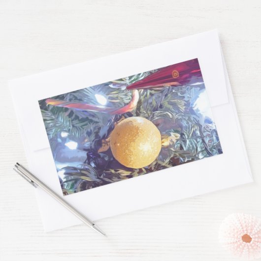 Winterferien Rechteckiger Aufkleber (Umschlag)