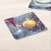 Winterferien Rechteckiger Pappuntersetzer (angewinkelt)