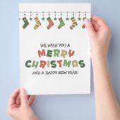 Winterferien Saisongarten farbenfroh Flyer (Hand)