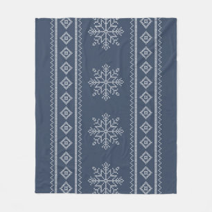 Winterferien Strickmode Fleecedecke