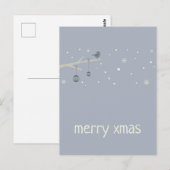 Winterferien Waldrobinvögel Cartoon Postkarte (Vorne/Hinten)