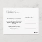 Winterferienfamilie 5 Foto Collage Schneeflocken Postkarte (Rückseite)