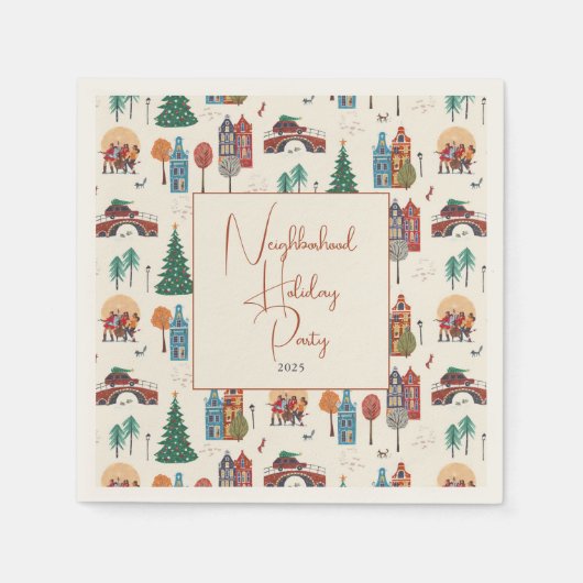 Winterferienfest Serviette (Vorderseite)