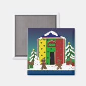 Winterferienhaus Magnet (Vorderseite/Rückseite)