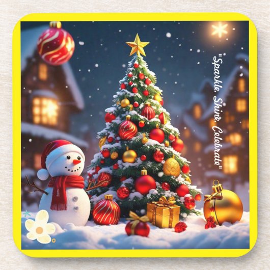 "Winterfest-Magie" Getränkeuntersetzer (Vorderseite)