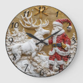 Winterfest und Rentierfeier Große Wanduhr (Vorderseite)