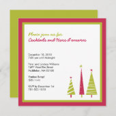 Winterfeste Bäume | Feiertage Einladung (Vorne/Hinten)