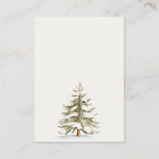 Winterfeste Blue Boy Books für Babydusche Begleitkarte (Rückseite)