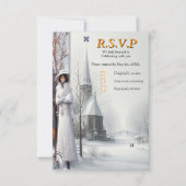 Winterfeste in Amsterdam RSVP Karte (Vorderseite)