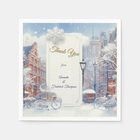 Winterfeste in Amsterdam Serviette (Vorderseite)