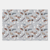 Winterfeste Kaninchen Geschenkpapier Set (Vorderseite 2)