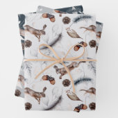 Winterfeste Kaninchen Geschenkpapier Set (Beispiel)