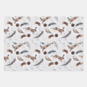 Winterfeste Kaninchen Geschenkpapier Set (Vorderseite)