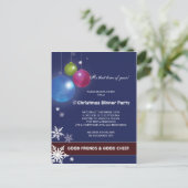 Winterfestival Feiertag Abendessen Party Einladungspostkarte (Stehend Vorderseite)