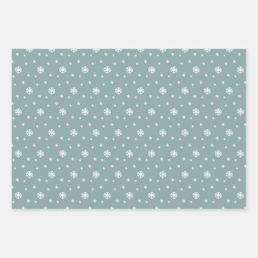 Winterfestliche Pullover-Schneeflocken Weihnachten Geschenkpapier Set (Vorderseite 2)