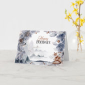 Winterfestliche Weihnachtsfeiern Karte (Gelbe Blume)