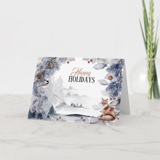 Winterfestliche Weihnachtsfeiern Karte (Vorderseite)