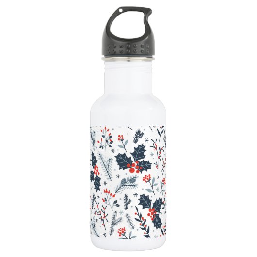 Winterflora Edelstahlflasche (Vorderseite)