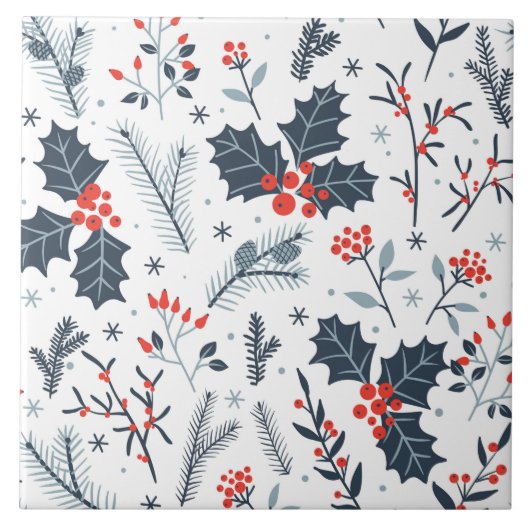 Winterflora Fliese (Vorderseite)