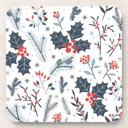 Winterflora Getränkeuntersetzer (Vorderseite)