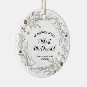 Winterflora im Gedächtnis des Vaters Weihnachten Keramik Ornament (Rechts)