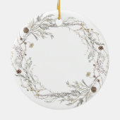 Winterflora im Gedächtnis des Vaters Weihnachten Keramik Ornament (Hinten)